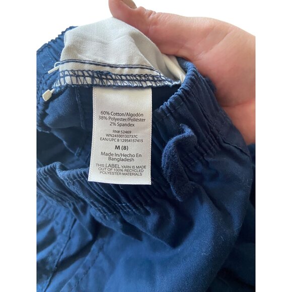 Wonder Nation Boys Cotton Blend Shorts Navy Blue Beach Summer Vacation Classic - Picture 4 of 10